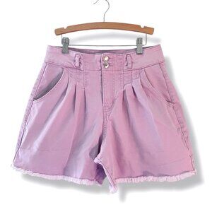 Wild Fable Highest Rise A Line Pleated Denim Shorts Women Size 4 Lavender Summer